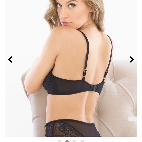 NWT Soma Breathtaking Unlined Lace Underwire Plunge Bra 32 B Adobe Rose #0388 - Picture 11 of 11